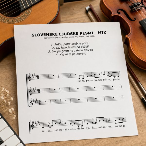 Slovenski ljudski mix, 2026 – Notno gradivo in zvočne matrice